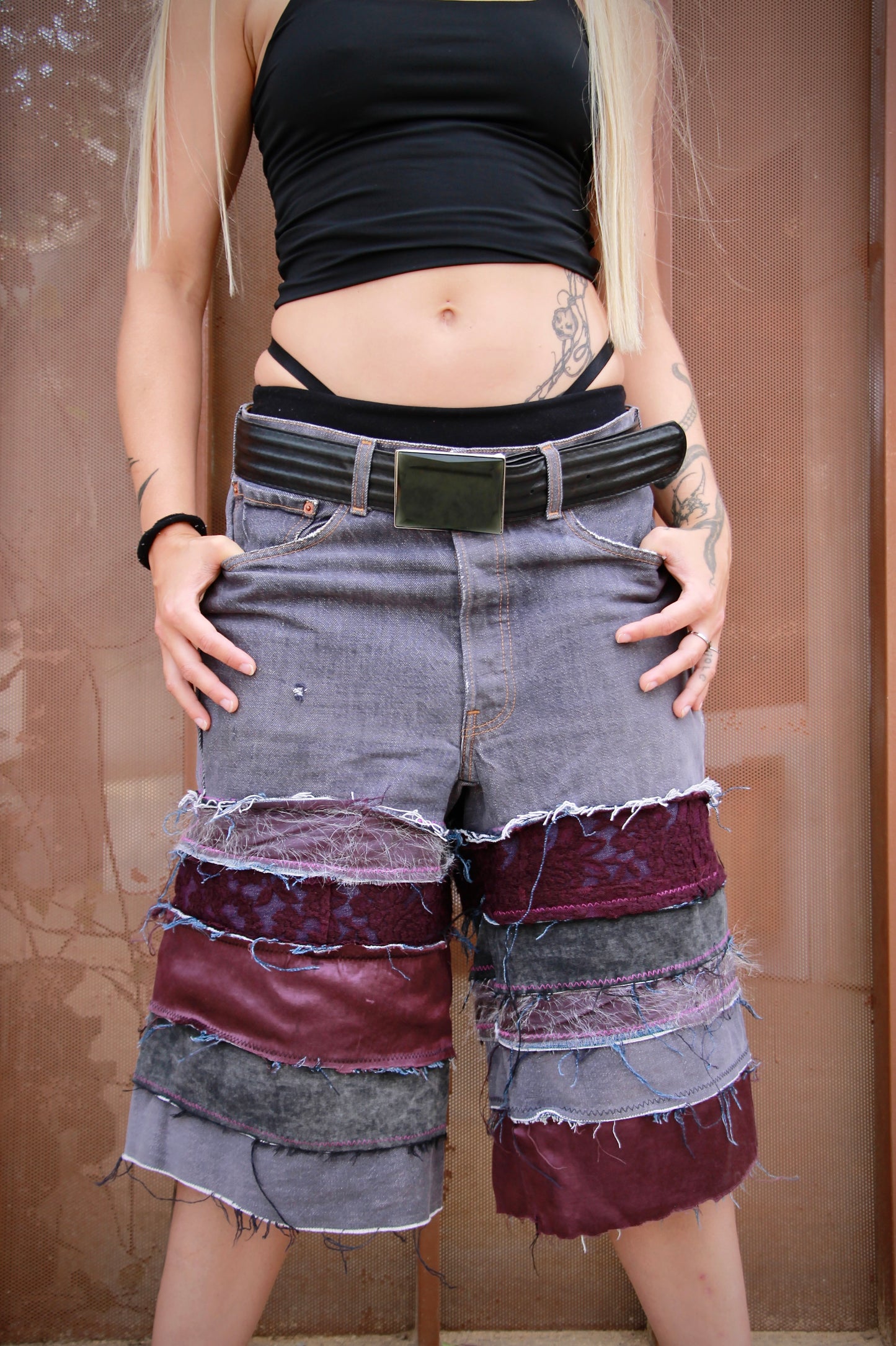 Purple TRA$$h_ Bermuda/Shorts